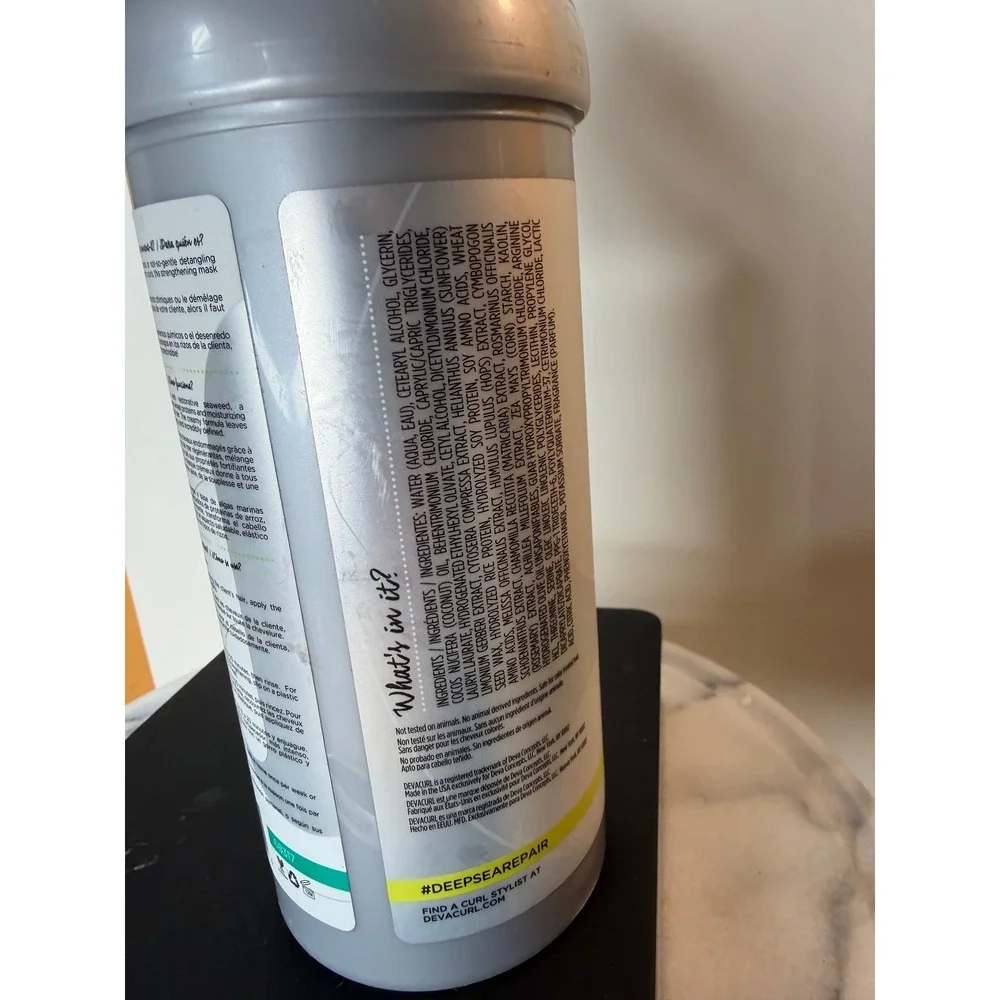 DevaCurl Deep Sea Repair Seaweed Strengthening Mask 17.7oz 525ml Pump Bottle
